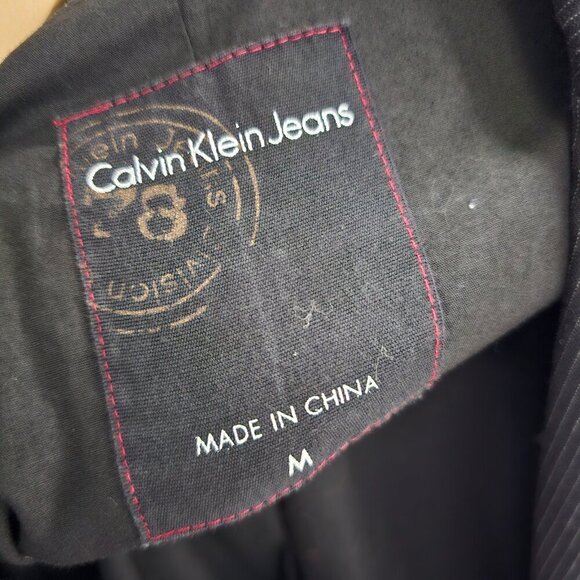 Calvin Klein 40R Black Striped 2-Button Sport Coat Blazer Jacket P380 - Picture 11 of 11